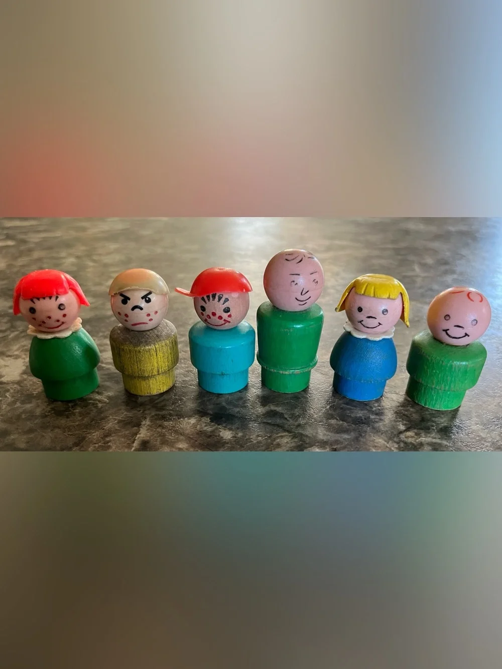 Vintage Set of 6 Fisher-Price Little People